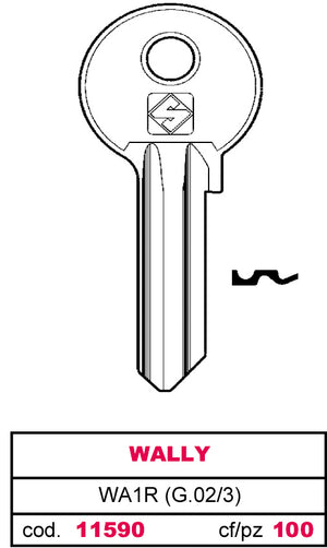 Silca CHIAVE OTTONE WA1R (G.VAC 3) WALLY 100.00 pz