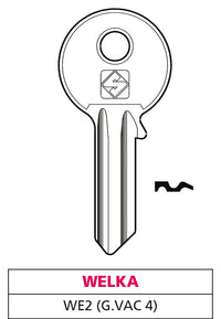 Silca CHIAVE OTTONE WE2 (G. VAC 4) WELKA 20.00 pz