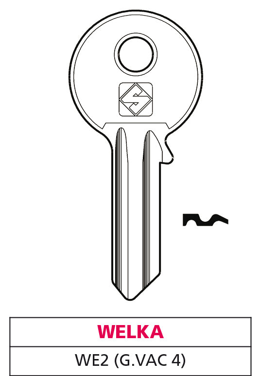 Silca CHIAVE OTTONE WE2 (G. VAC 4) WELKA 20.00 pz