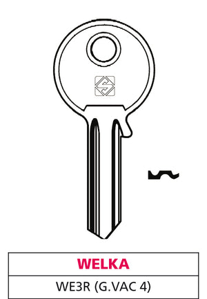 Silca CHIAVE OTTONE WE3R (G. VAC 4) WELKA 20.00 pz