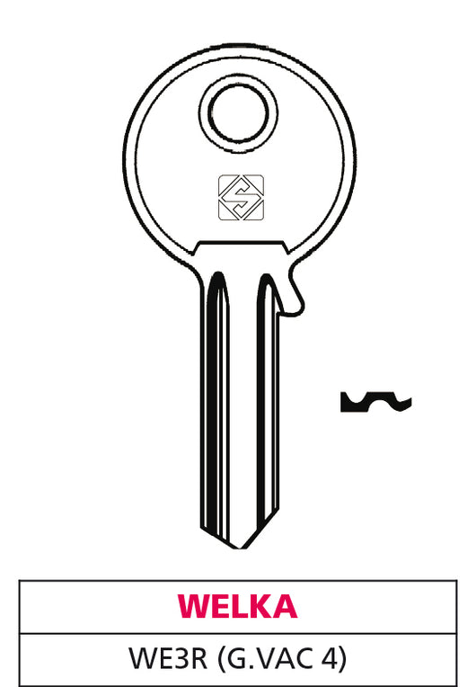 Silca CHIAVE OTTONE WE3R (G. VAC 4) WELKA 20.00 pz