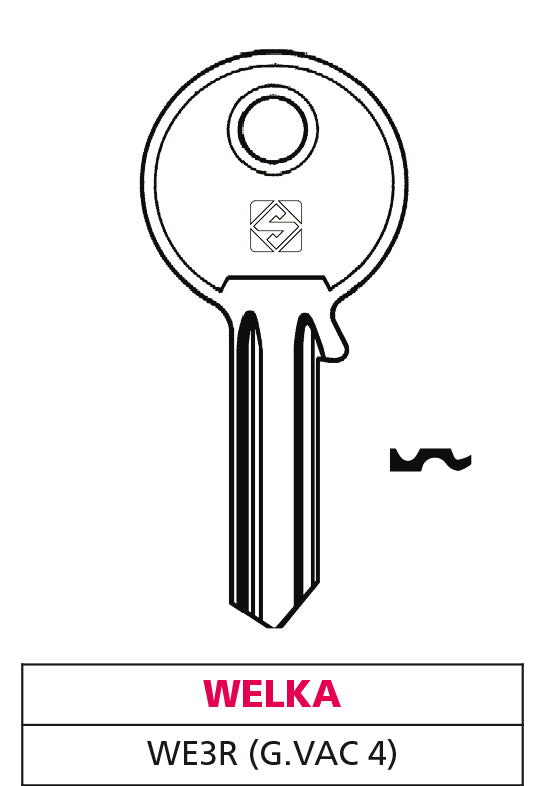 Silca CHIAVE OTTONE WE3R (G. VAC 4) WELKA 20.00 pz