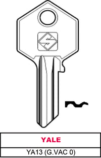 Silca CHIAVE OTTONE YA13 (G.VAC 0) YALE 20.00 pz