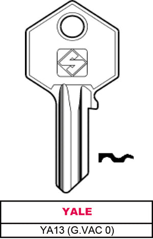 Silca CHIAVE OTTONE YA13 (G.VAC 0) YALE 20.00 pz