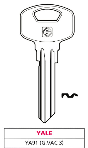 Silca CHIAVE OTTONE YA91 (G. VAC 3) YALE 10.00 pz