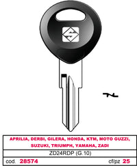Silca CHIAVE PER AUTO ASC ZD24RDP (G.VAK 0) APRILIA 5.00 pz