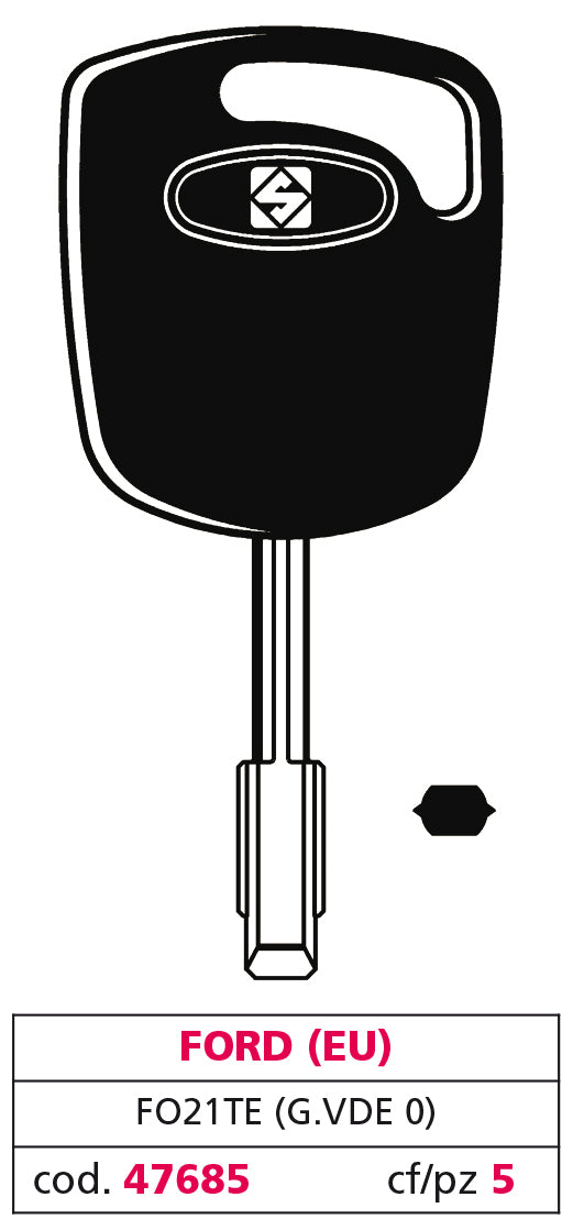 Silca CHIAVE PER AUTO FO21TE (G. VDE 0) FORD (EU) 5.00 pz