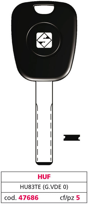 Silca CHIAVE PER AUTO HU83TE (G. VDE 0) HUF 5.00 pz