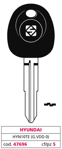 Silca CHIAVE PER AUTO HYN10TE (G. VDD 0) HYUNDAI 5.00 pz