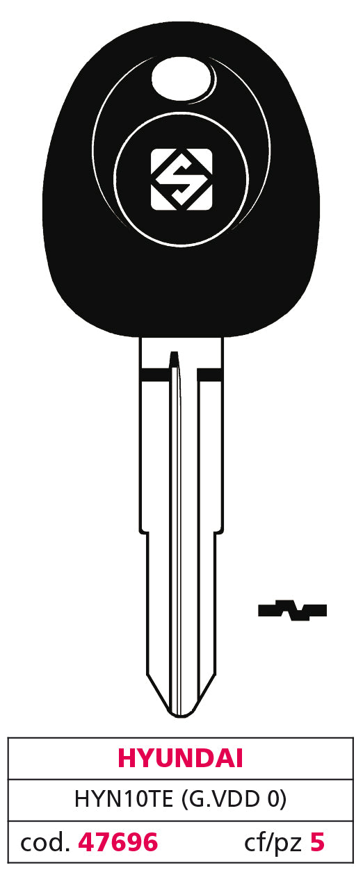 Silca CHIAVE PER AUTO HYN10TE (G. VDD 0) HYUNDAI 5.00 pz