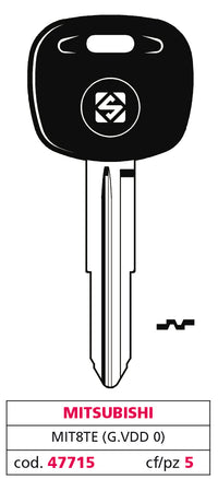 Silca CHIAVE PER AUTO MIT8TE (G. VDD 0) MITSUBISHI 5.00 pz