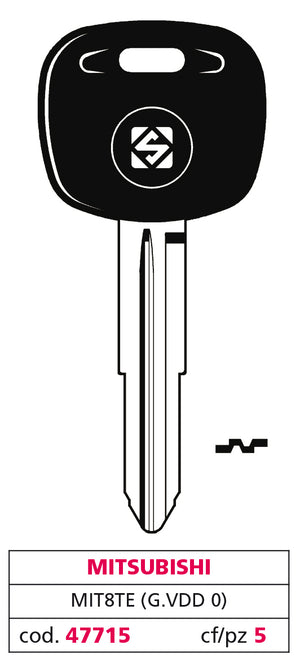 Silca CHIAVE PER AUTO MIT8TE (G. VDD 0) MITSUBISHI 5.00 pz