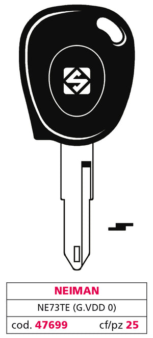 Silca CHIAVE PER AUTO NE73TE (G. VDD 0) NEIMAN 5.00 pz