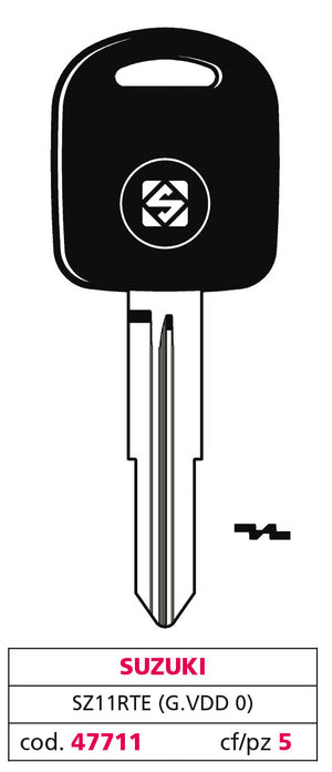 Silca CHIAVE PER AUTO SZ11RTE (G. VDD 0) SUZUKI 5.00 pz