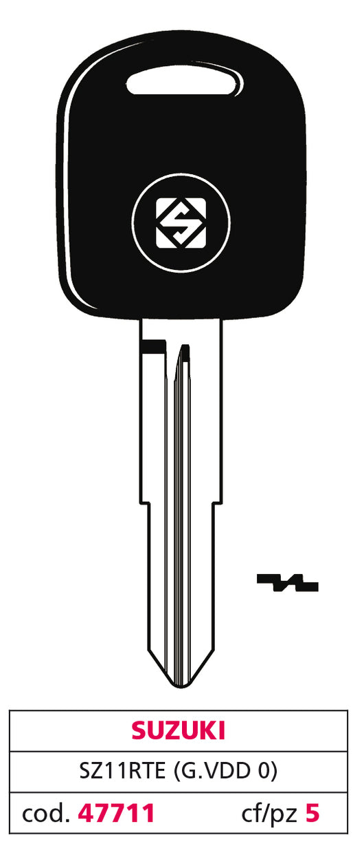 Silca CHIAVE PER AUTO SZ11RTE (G. VDD 0) SUZUKI 5.00 pz
