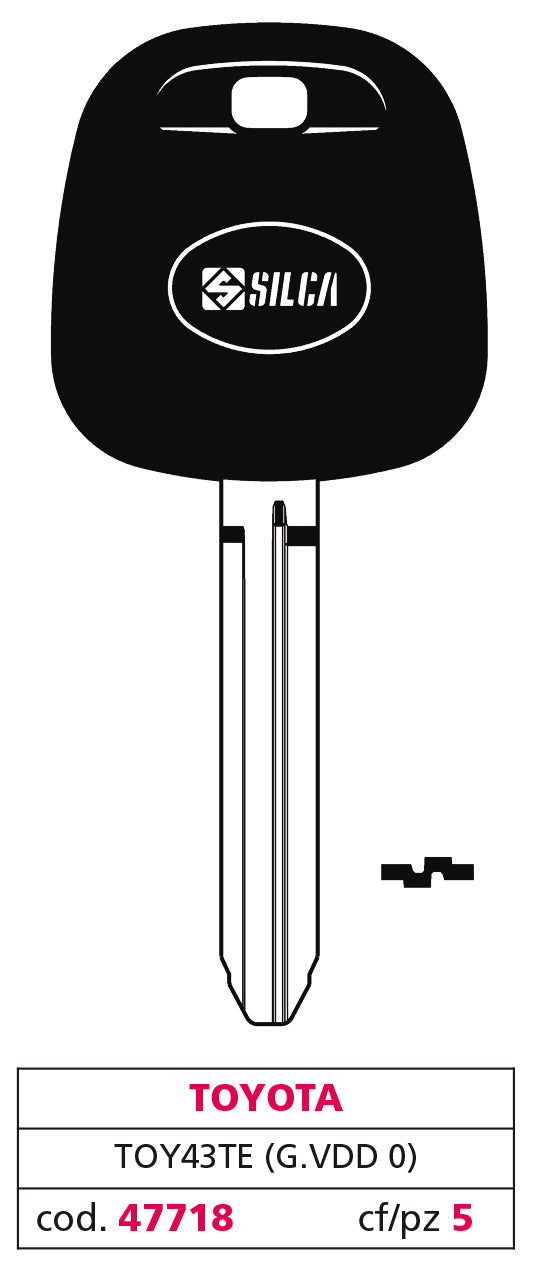 Silca CHIAVE PER AUTO TOY43TE (G. VDD 0) TOYOTA 5.00 pz