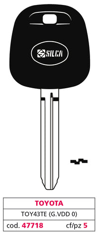 Silca CHIAVE PER AUTO TOY43TE (G. VDD 0) TOYOTA 5.00 pz