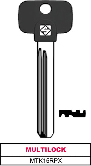 Silca CHIAVE PUNZONATA MULTILOCK (G. VAG 0) MTK15RPX 5.00 pz