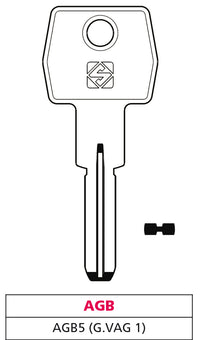Silca CHIAVE PUNZONATA OTTONE AGB5  (G. VAG 1) AGB 10.00 pz