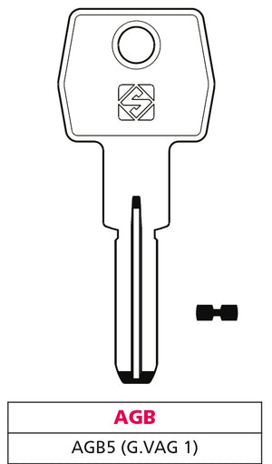 Silca CHIAVE PUNZONATA OTTONE AGB5  (G. VAG 1) AGB 10.00 pz