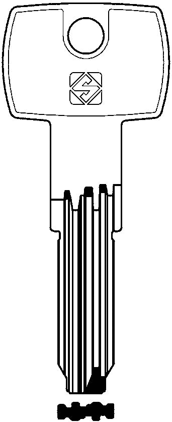 Silca CHIAVE PUNZONATA OTTONE CB97SMD (G. VAG 1) CORBIN 5.00 pz