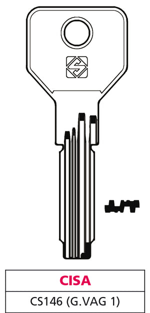 Silca CHIAVE PUNZONATA OTTONE CS146 (G.VAG 1) CISA 10.00 pz
