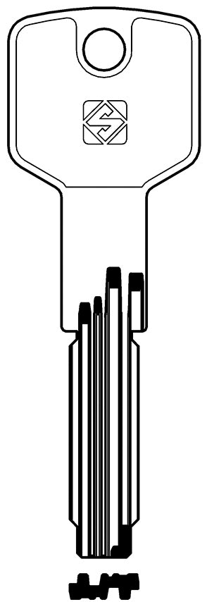 Silca CHIAVE PUNZONATA OTTONE CS171 (G. VAG 1) CISA 10.00 pz