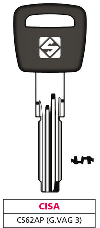 Silca CHIAVE PUNZONATA OTTONE CS62AP (G. VAG 3) CISA 5.00 pz