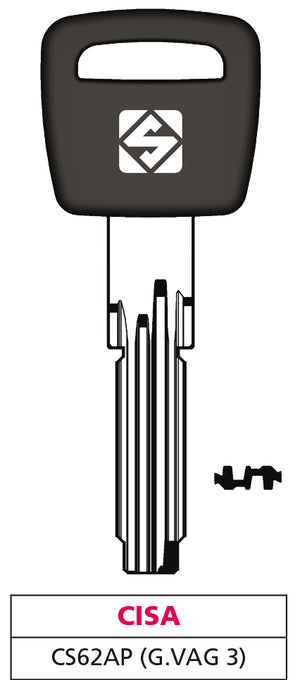 Silca CHIAVE PUNZONATA OTTONE CS62AP (G. VAG 3) CISA 5.00 pz