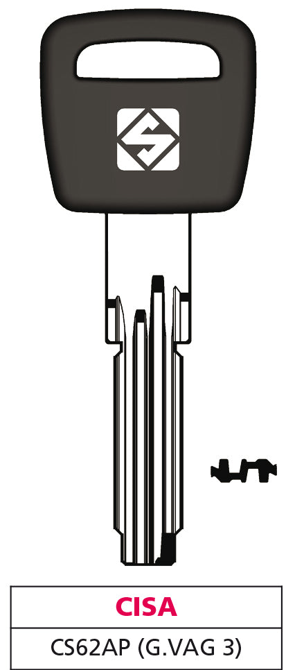 Silca CHIAVE PUNZONATA OTTONE CS62AP (G. VAG 3) CISA 5.00 pz
