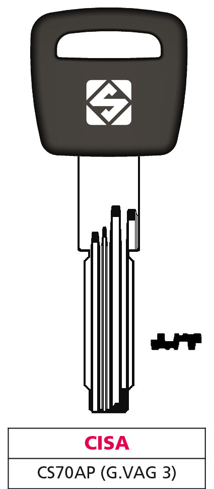 Silca CHIAVE PUNZONATA OTTONE CS70AP (G. VAG 3) CISA 5.00 pz