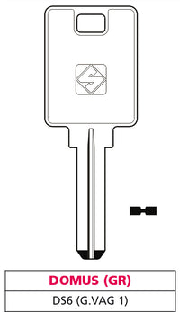 Silca CHIAVE PUNZONATA OTTONE DS6 (G. VAG 1) DOMUS(GR) 5.00 pz