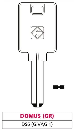 Silca CHIAVE PUNZONATA OTTONE DS6 (G. VAG 1) DOMUS(GR) 5.00 pz