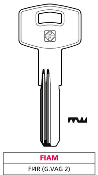 Silca CHIAVE PUNZONATA OTTONE FI4R (G. VAG 2) FIAM 5.00 pz