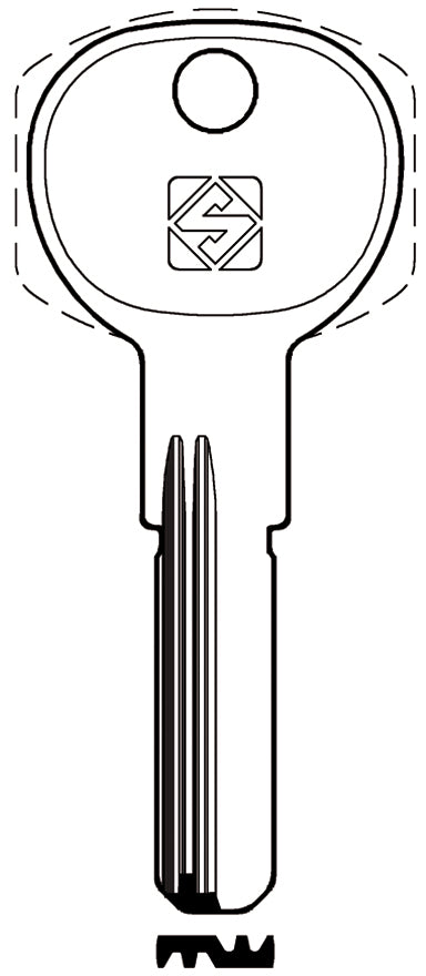 Silca CHIAVE PUNZONATA OTTONE GPI1 (G. VAG 2) GP 5.00 pz