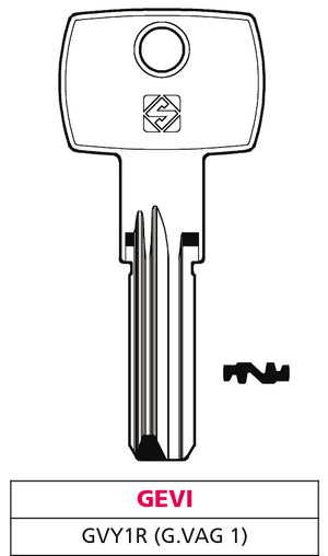 Silca CHIAVE PUNZONATA OTTONE GVY1R (G. VAG 1) GEVY 10.00 pz