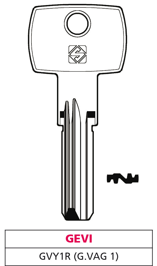 Silca CHIAVE PUNZONATA OTTONE GVY1R (G. VAG 1) GEVY 10.00 pz