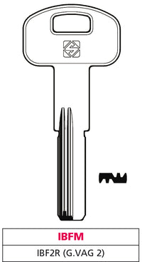 Silca CHIAVE PUNZONATA OTTONE IBF2R (G. VAG 2) IBFM 5.00 pz