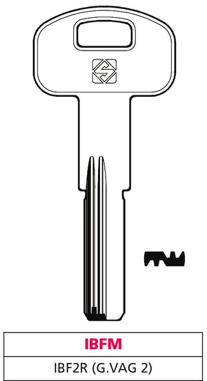 Silca CHIAVE PUNZONATA OTTONE IBF2R (G. VAG 2) IBFM 5.00 pz