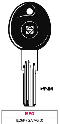 Silca CHIAVE PUNZONATA OTTONE IE26P (G. VAG 3) ISEO 5.00 pz