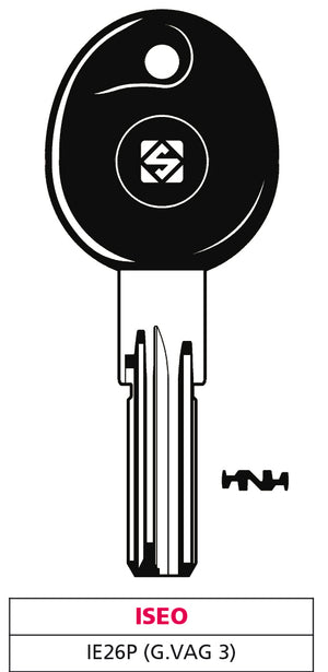 Silca CHIAVE PUNZONATA OTTONE IE26P (G. VAG 3) ISEO 5.00 pz