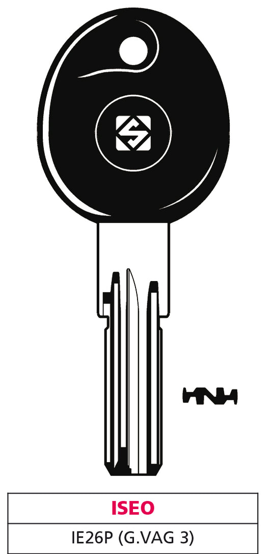 Silca CHIAVE PUNZONATA OTTONE IE26P (G. VAG 3) ISEO 5.00 pz