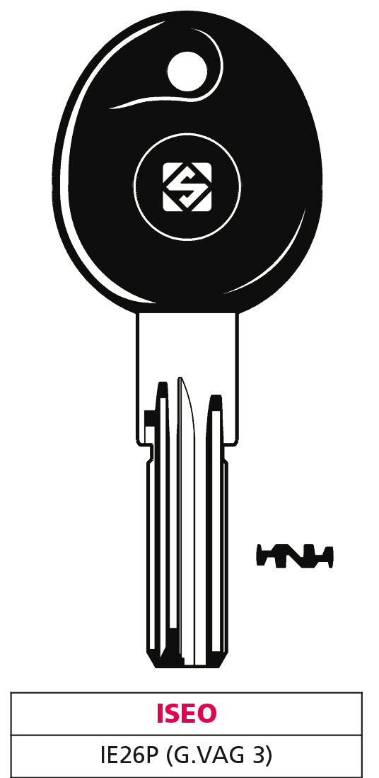 Silca CHIAVE PUNZONATA OTTONE IE26P (G. VAG 3) ISEO 5.00 pz