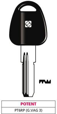 Silca CHIAVE PUNZONATA OTTONE PT6RP (G. VAG 3) POTENT 5.00 pz