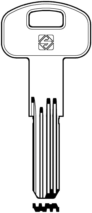 Silca CHIAVE PUNZONATA OTTONE SCM2 (G. VAG 2) SECUREMME 5.00 pz