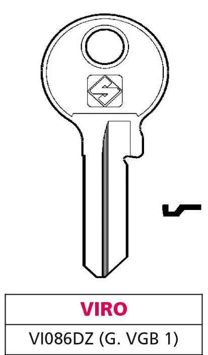 Silca CHIAVE SILKY OTTONE VI086DZ (G.VGB 1) VIRO 100.00 pz