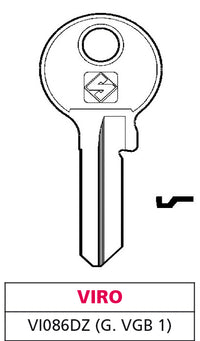 Silca CHIAVE SILKY OTTONE VI086DZ (G.VGB 1) VIRO 100.00 pz