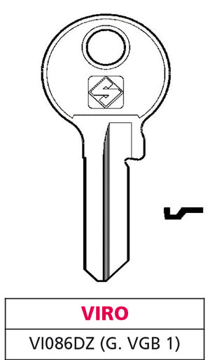 Silca CHIAVE SILKY OTTONE VI086DZ (G.VGB 1) VIRO 100.00 pz