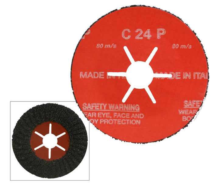 Sisa Mole DISCO ABRASIVO LAMELLARE SEMIFLEX Ø mm. 115x22 grana 24 5.00 pz