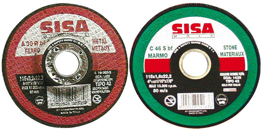 Sisa Mole DISCO ABRASIVO PIANO  per ferro Ø mm. 125x1,6x22,2 100.00 pz